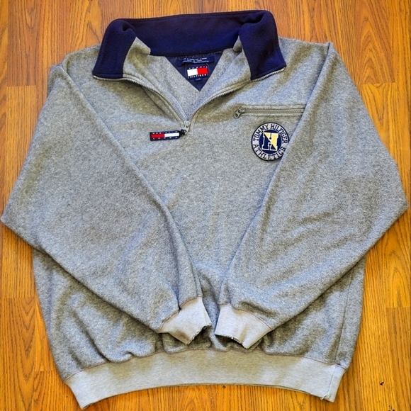 Tommy Hilfiger Other - Vintage Tommy Hilfiger Athletics 1/4 Zip Pullover Fleece Spell Out Large #6149